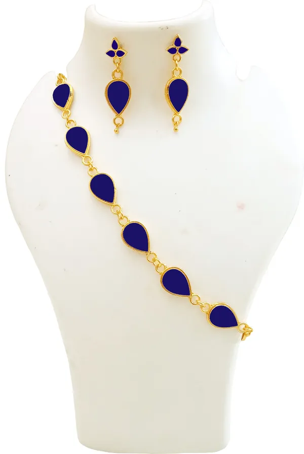 Assamese_Traditional_Blue_Colour_Golpata_Jewellery_Set_For_Women
